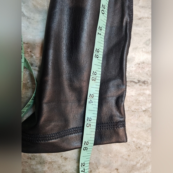 90 Degree by Reflex Faux Leather Black Leggings Size Large Stretch High Rise - Picture 6 of 6
